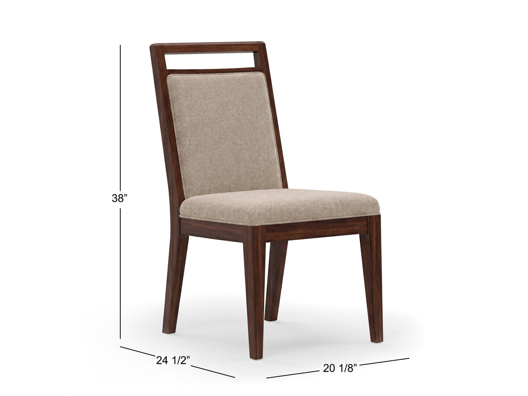 Reena Rich Brown Upholstered Side Chair - Set of 2 - D6518-63