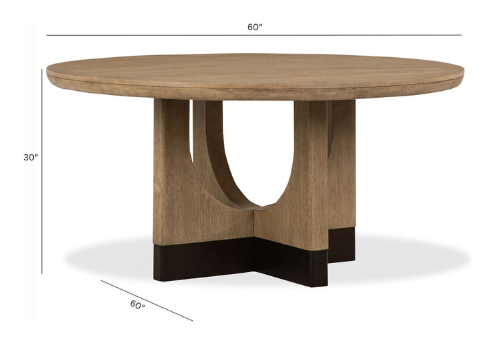 Tristan Swiss Coffee 60" Round Dining Table - D5878-23