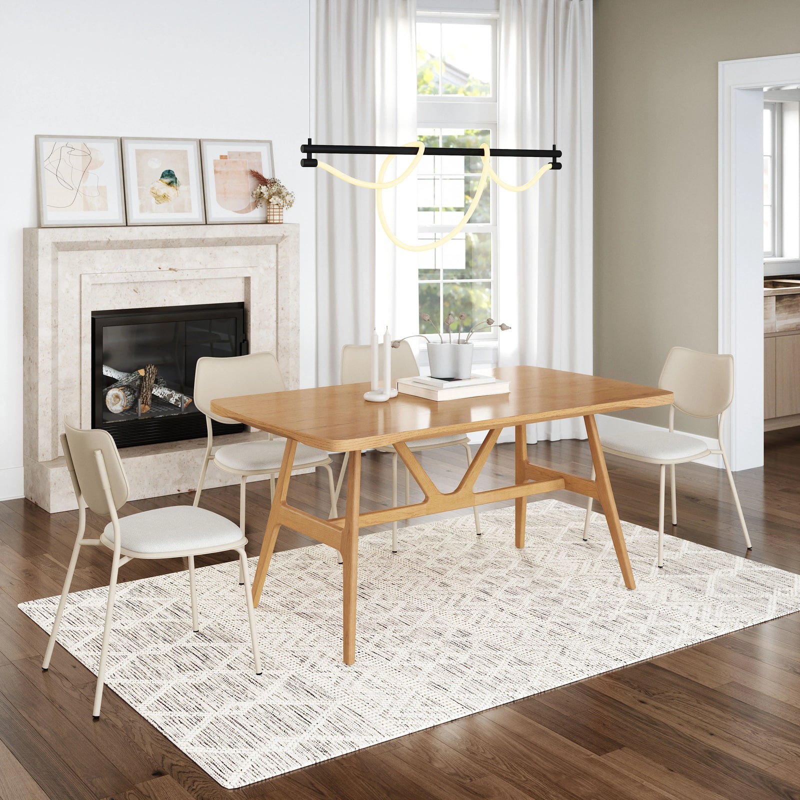 Zuo Rovina Dining Table Natural DINING TABLES
