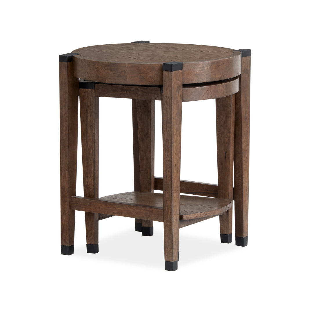 Kaysen Wallaby And Matte Black Nesting End Table - T5817-12