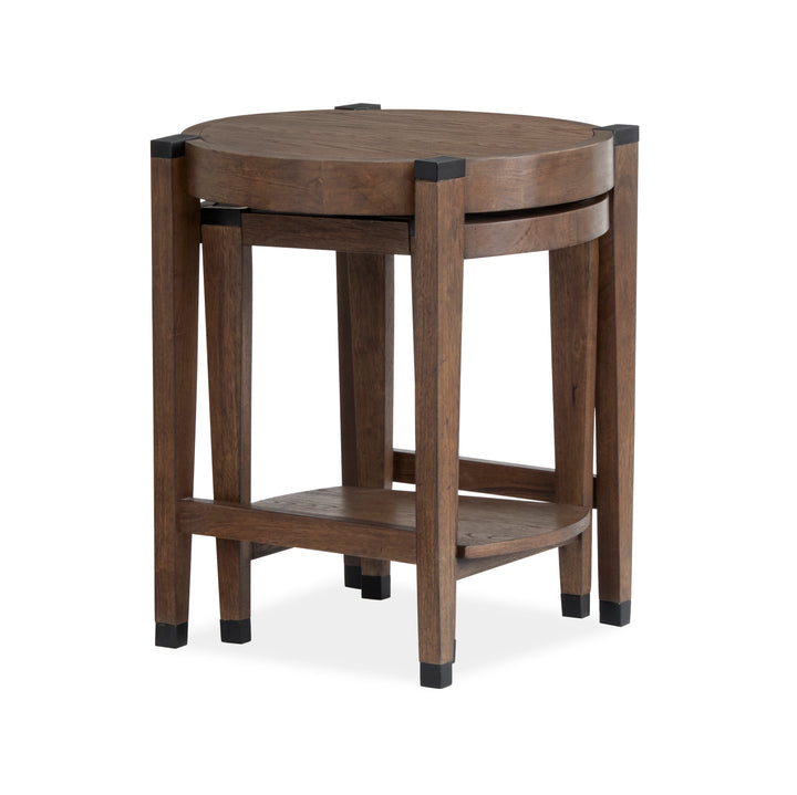 Kaysen Wallaby And Matte Black Nesting End Table - T5817-12