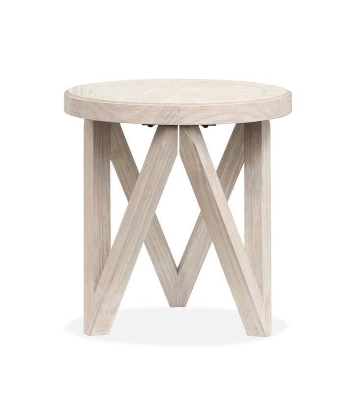 Bostwick Coconut Cream Round End Table - T6340-05