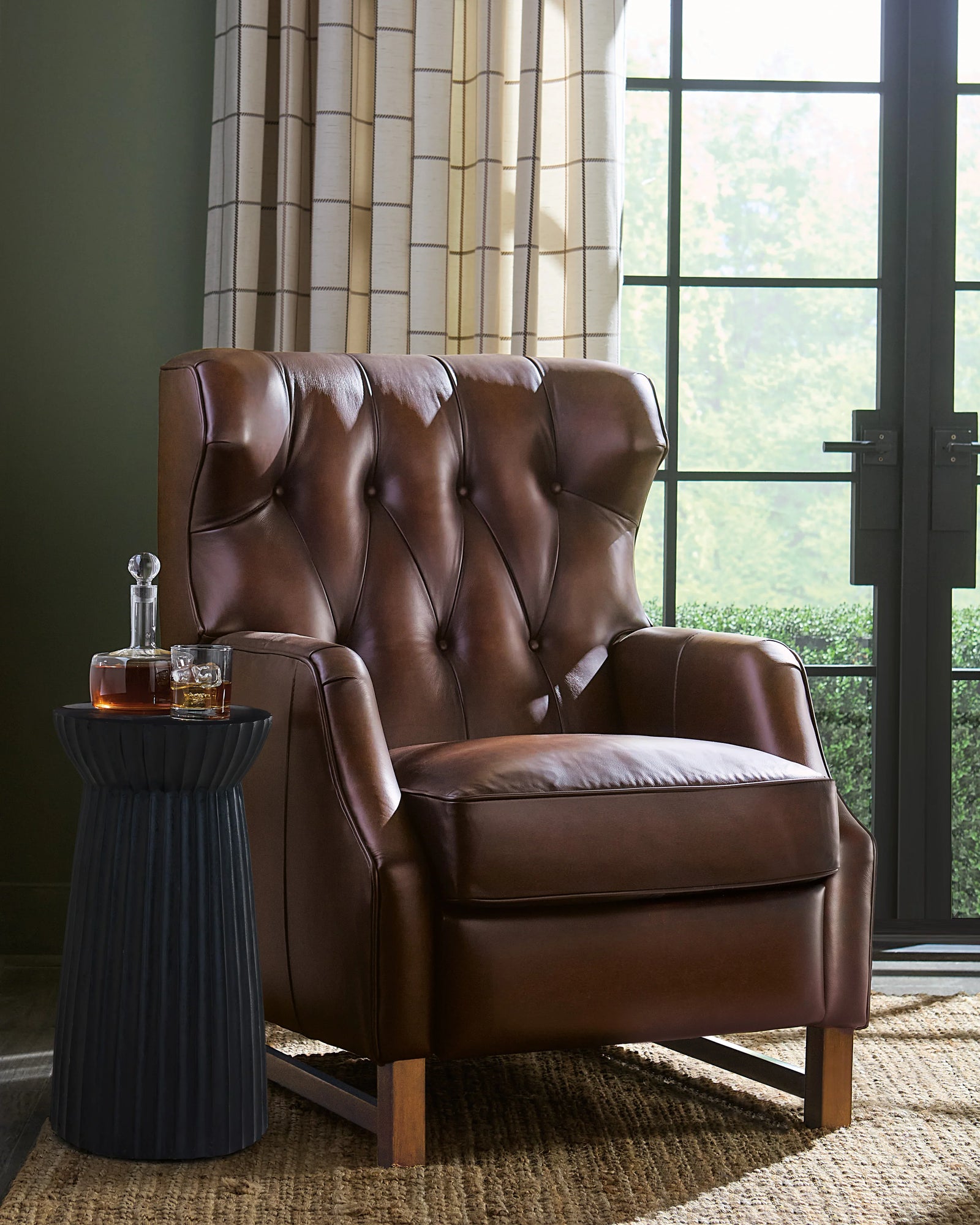 American Home Furniture Hooker Furniture Henderson Press Back Recliner