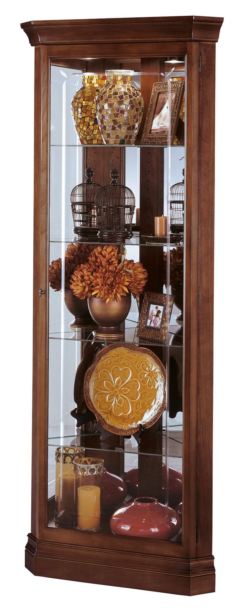 American Home Furniture | Howard Miller - Lynwood Corner Curio Cabinet