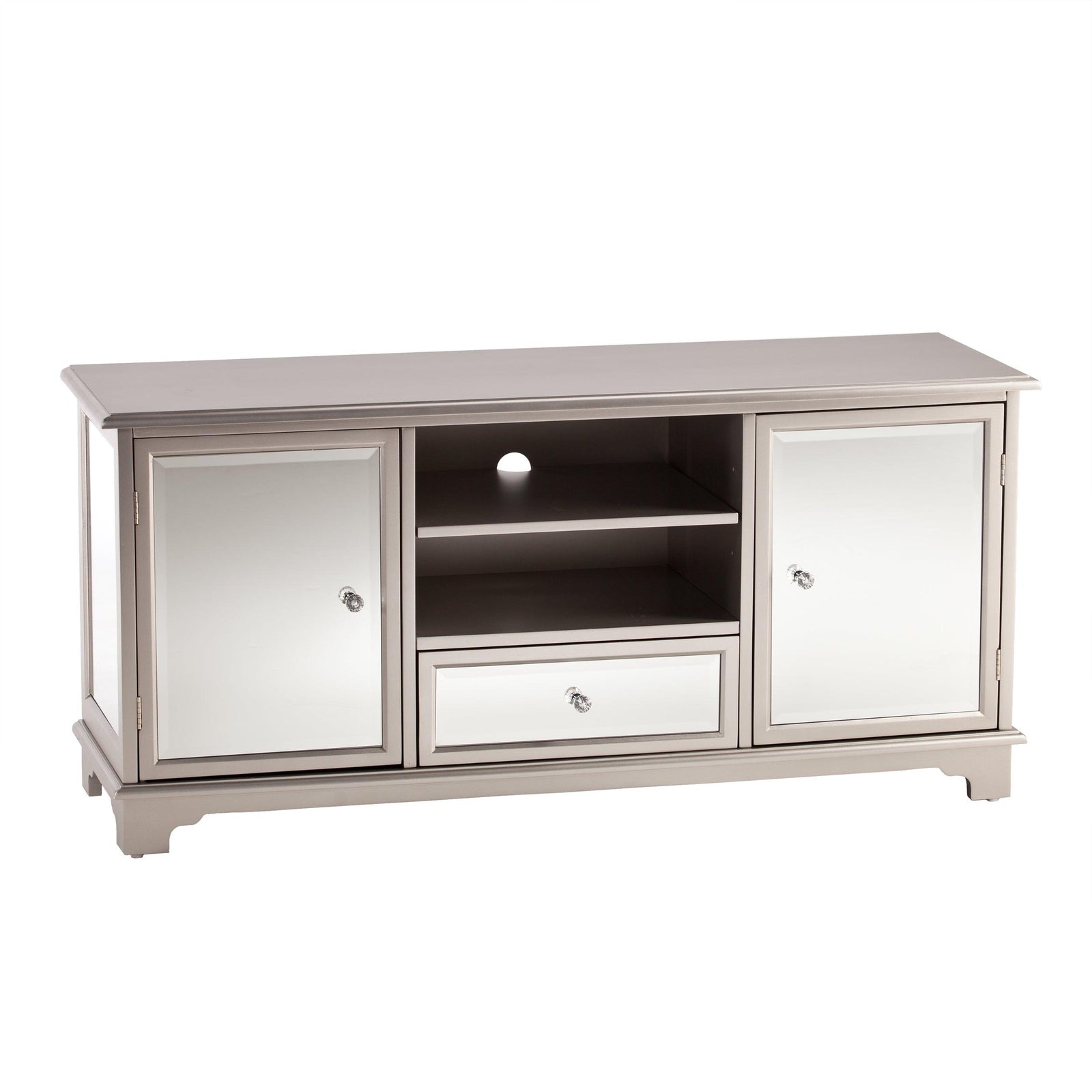 SEI Furniture Mirage Mirrored TV Stand MEDIA + TV STANDS