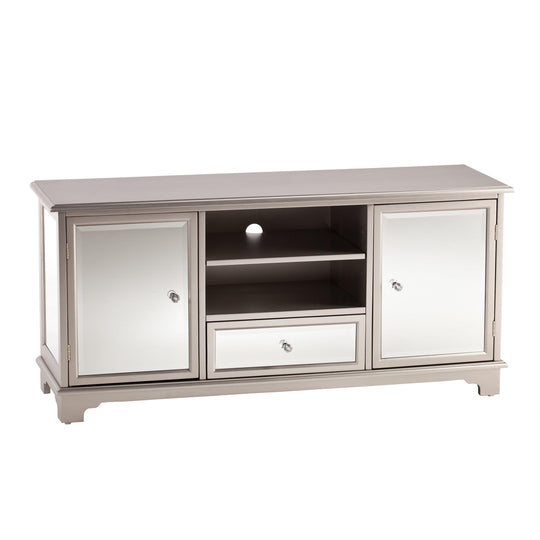 SEI Furniture Mirage Mirrored TV Stand MEDIA + TV STANDS
