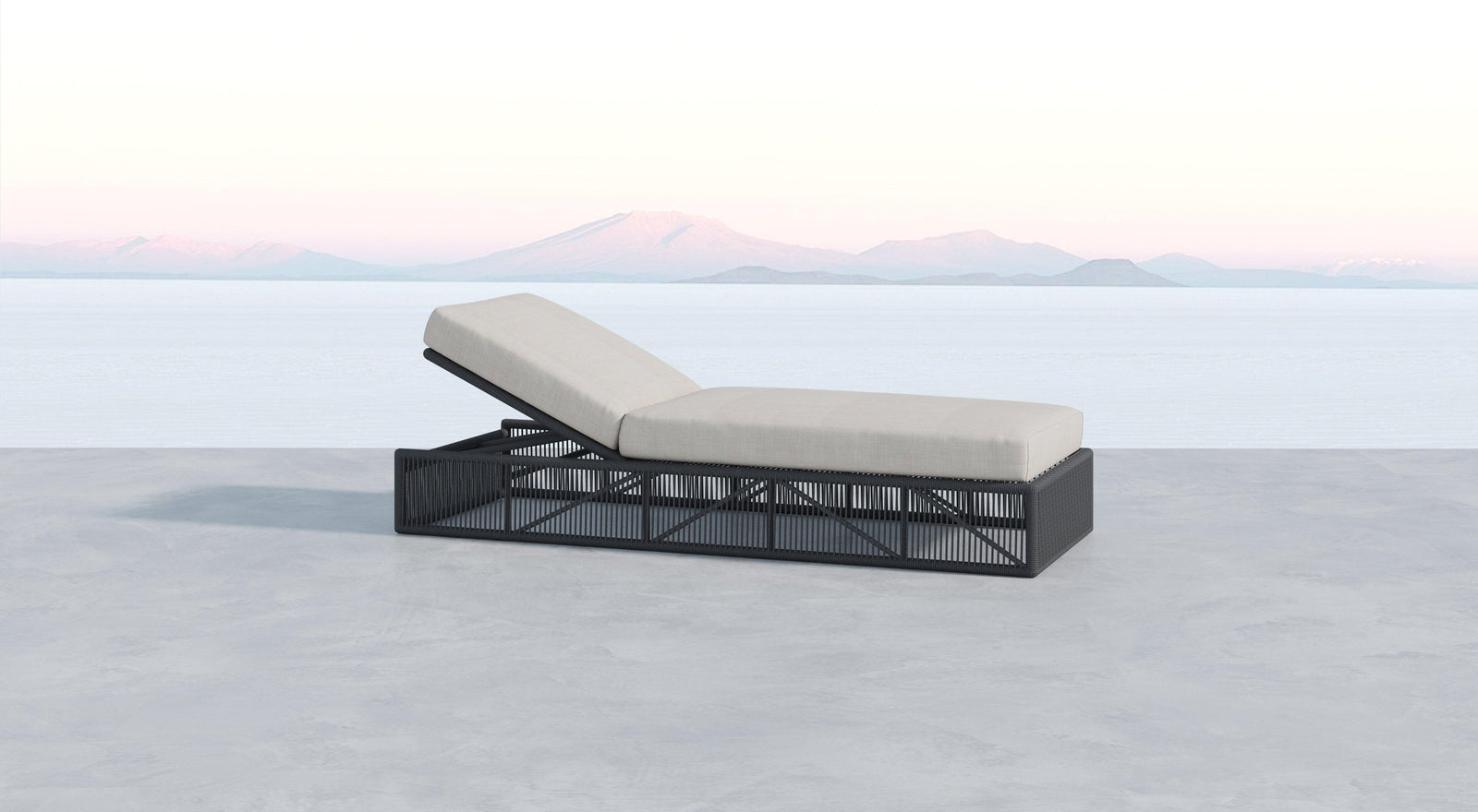 American Home Furniture | Sunset West - Milano Adjustable Chaise in Echo Ash w/ Self Welt