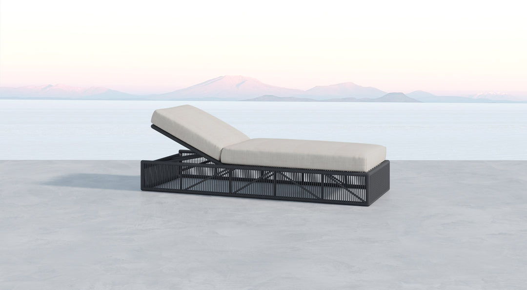 Milano Adjustable Chaise in Dupione Celeste w/ Self Welt