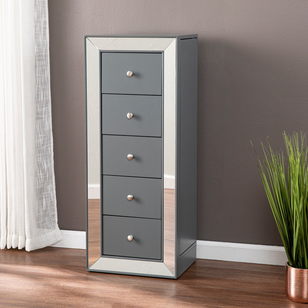 American Home Furniture | SEI Furniture - Wanley 5-Drawer Jewelry Armoire