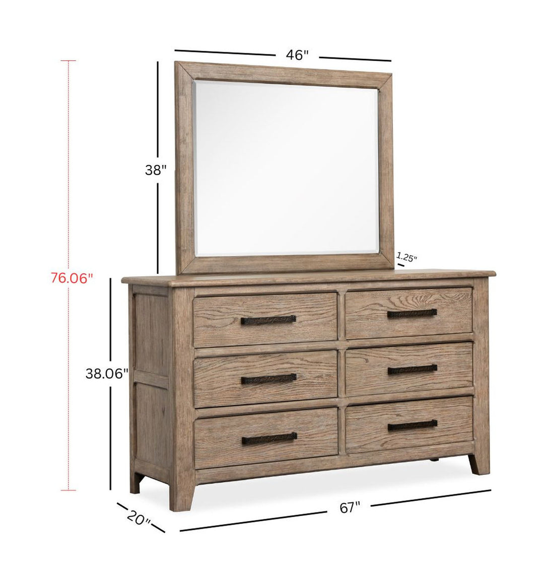 Claremont Smokey Taupe Dresser With Landscape Mirror - B5942-2240