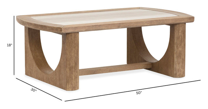 Bradford Riverbed Beige Rectangular Cocktail Table - T5950-43