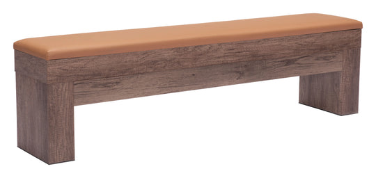 Zuo Bonker Storage Bench (Set of 2) Brown BENCHES