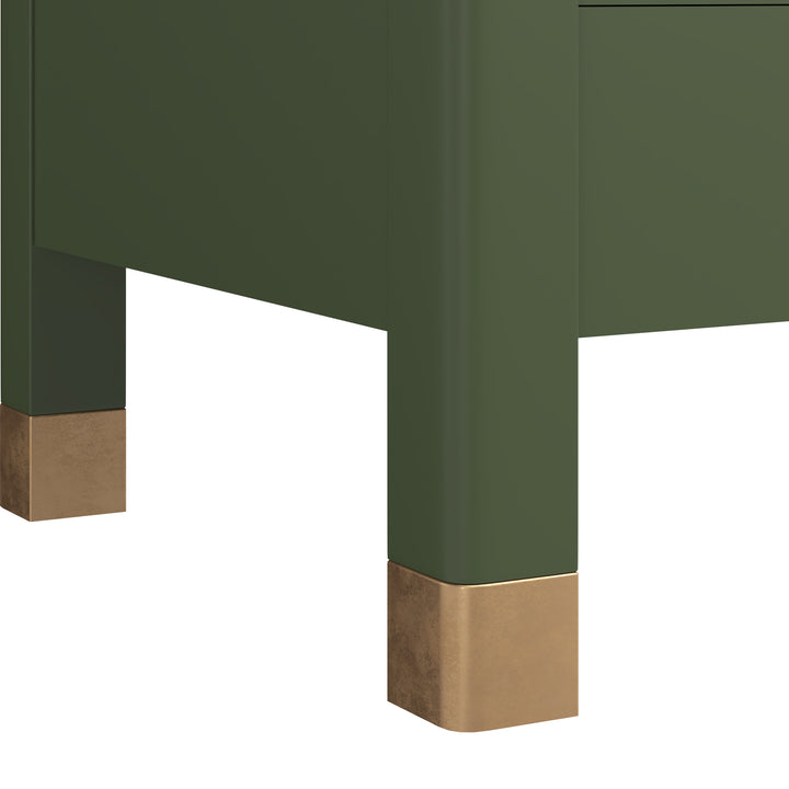 Eave Bedside Table-Darkened Sage