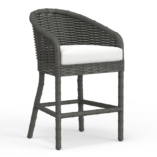 Cabo Barstool in Soothe Pearl w/ Flange Welt