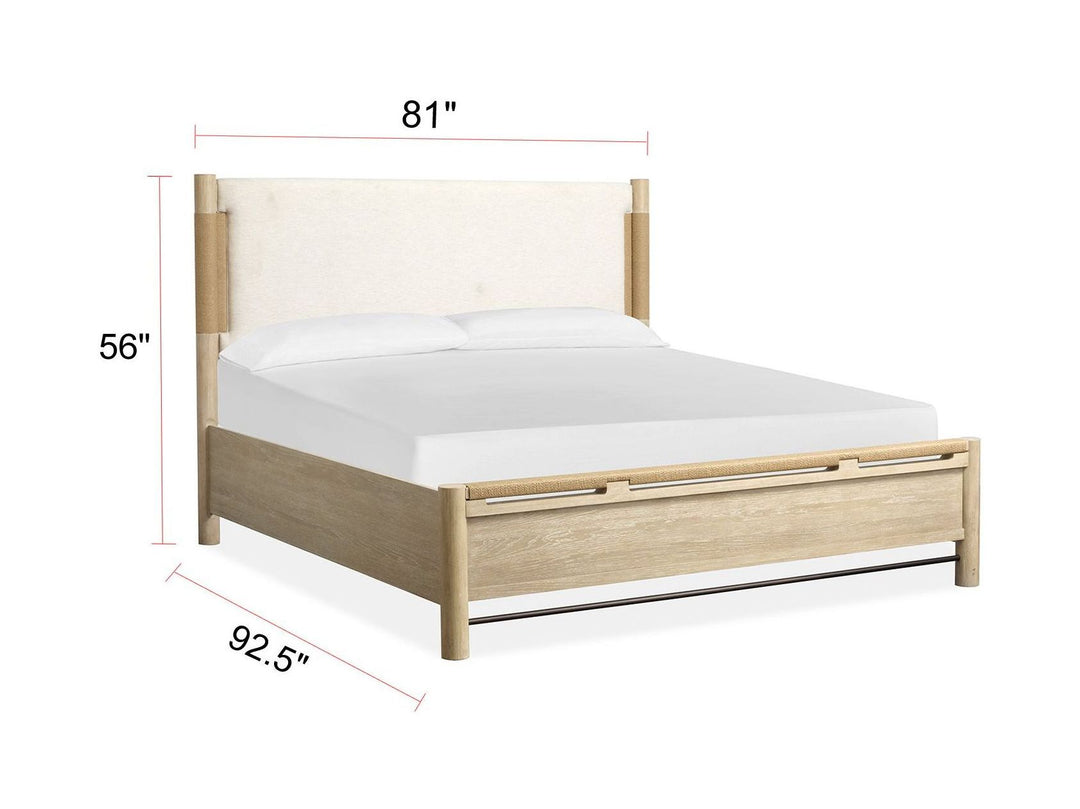 Sunset Cove Sanibel Brown California King Panel Upholstered Bed - B5783-75