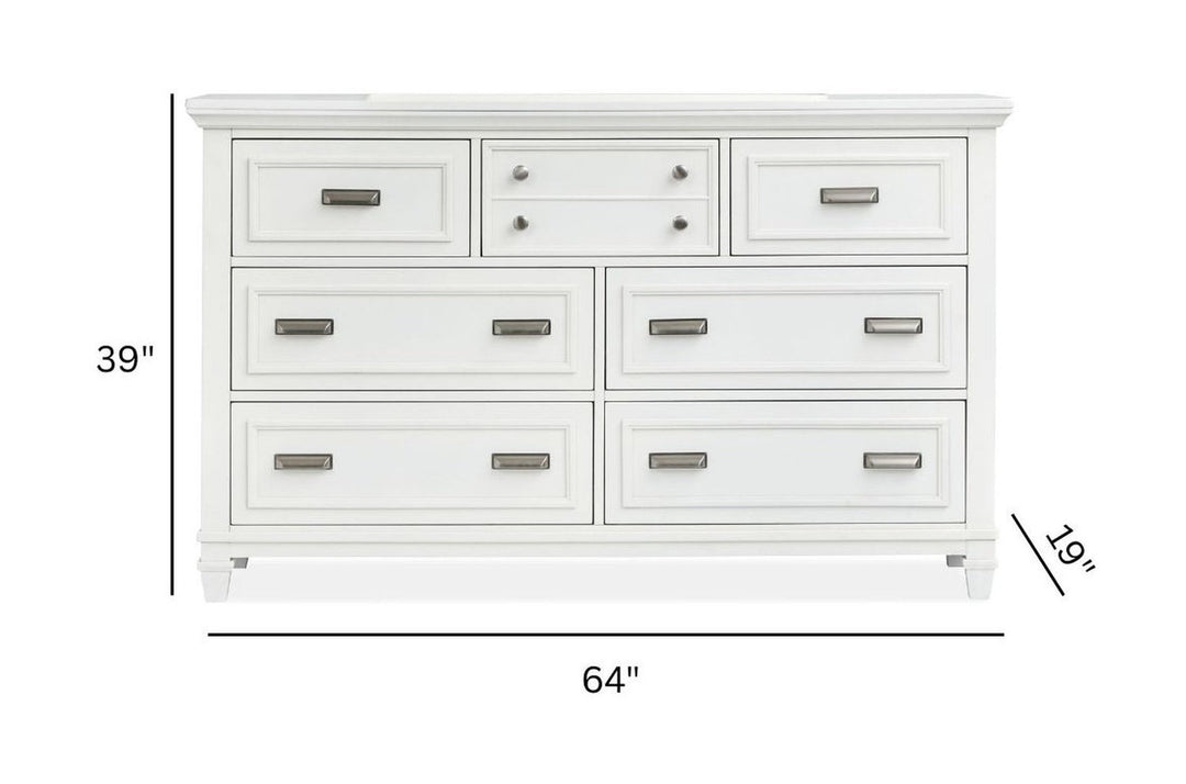 Charleston White Dove White Drawer Dresser - B5611-20WH