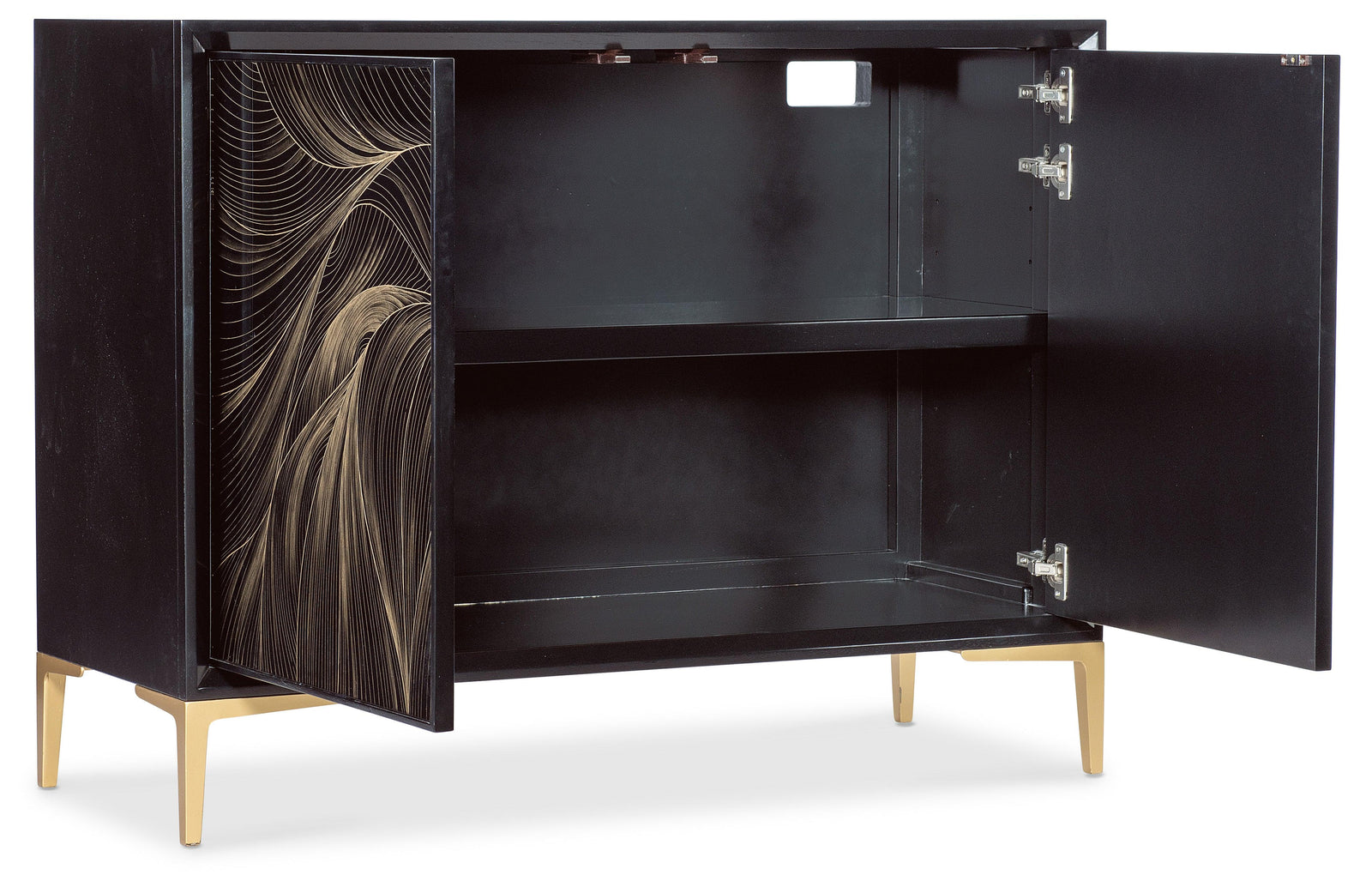 18.00L x 46.00W x 35.00H/Black finish