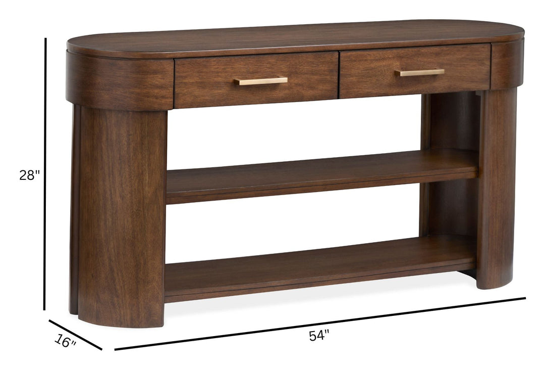 Holloway Toasted Almond Oval Sofa Table - T6501-77