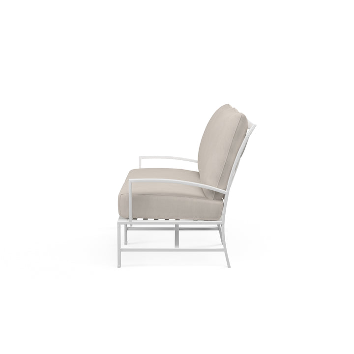 American Home Furniture | Sunset West - Bristol Loveseat in Canvas Flax w/ Self Welt