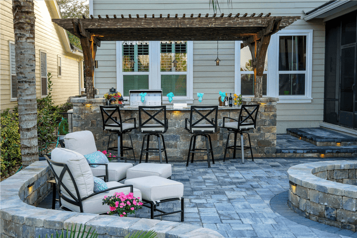 La Jolla Swivel Barstool in Canvas Flax w/ Self Welt - AmericanHomeFurniture