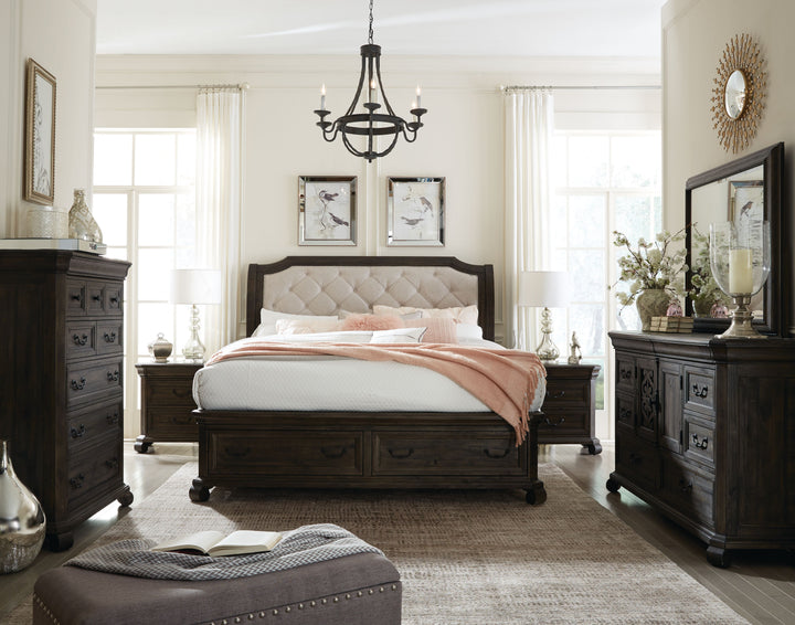Bellamy Peppercorn Drawer Nightstand - B2491-01