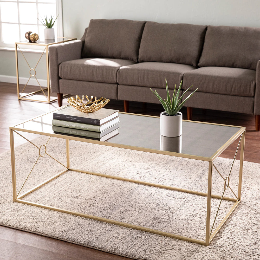 Larden Mirror-Top Cocktail Table - AmericanHomeFurniture