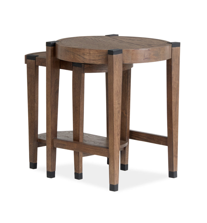 Kaysen Wallaby And Matte Black Nesting End Table - T5817-12