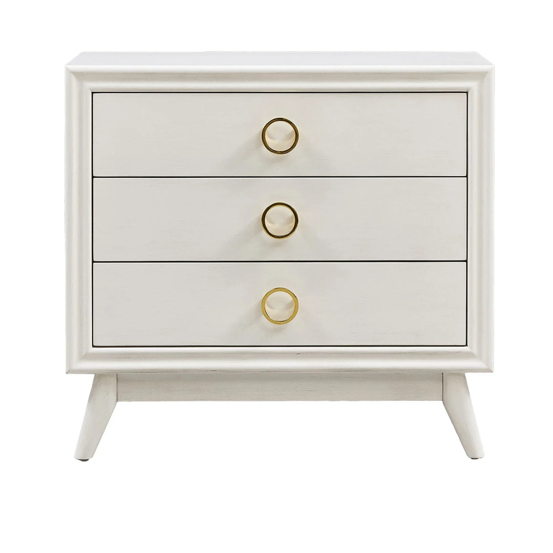 3 Drawer Chest With Brass Rings - AmericanHomeFurniture