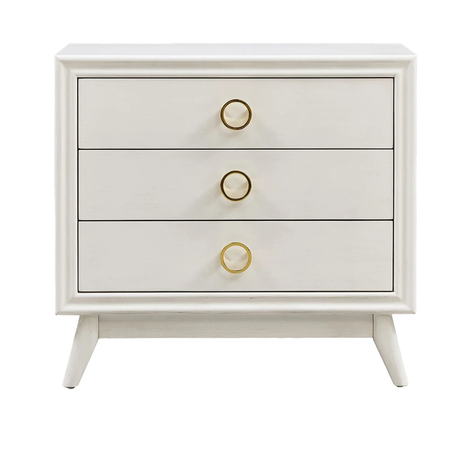 Crestview Collection 3 Drawer Chest With Brass Rings NIGHTSTANDS
