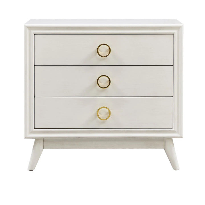 3 Drawer Chest With Brass Rings - AmericanHomeFurniture