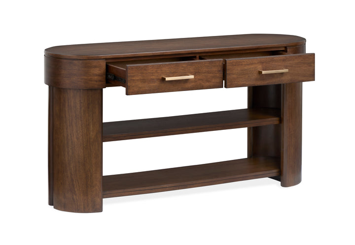 Holloway Toasted Almond Oval Sofa Table - T6501-77