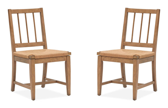 Lindon Belgian Wheat Paper Cord Side Chair - Set of 2 - D5570-64