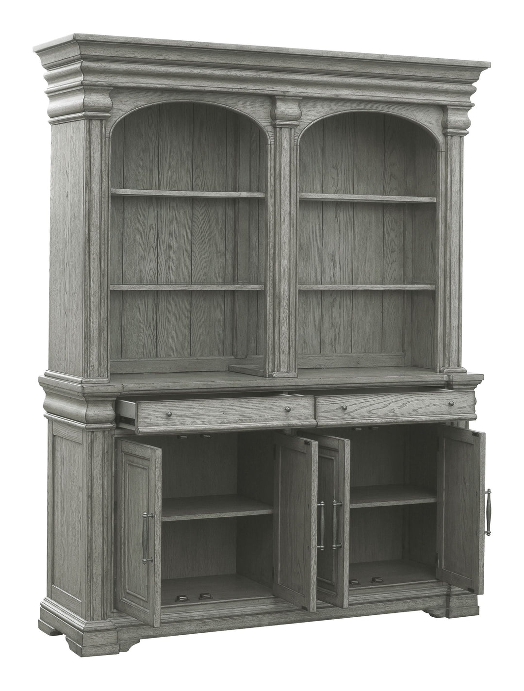 Madison Ridge Bluff Grey Server With Hutch - P091-DR-K5