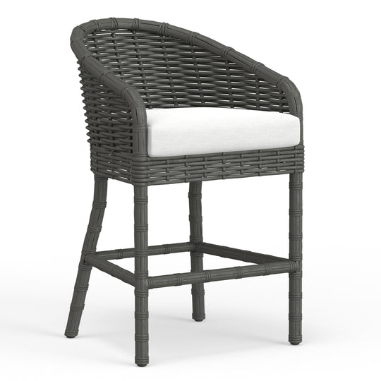 Cabo Counter Stool in Soothe Pearl w/ Flange Welt