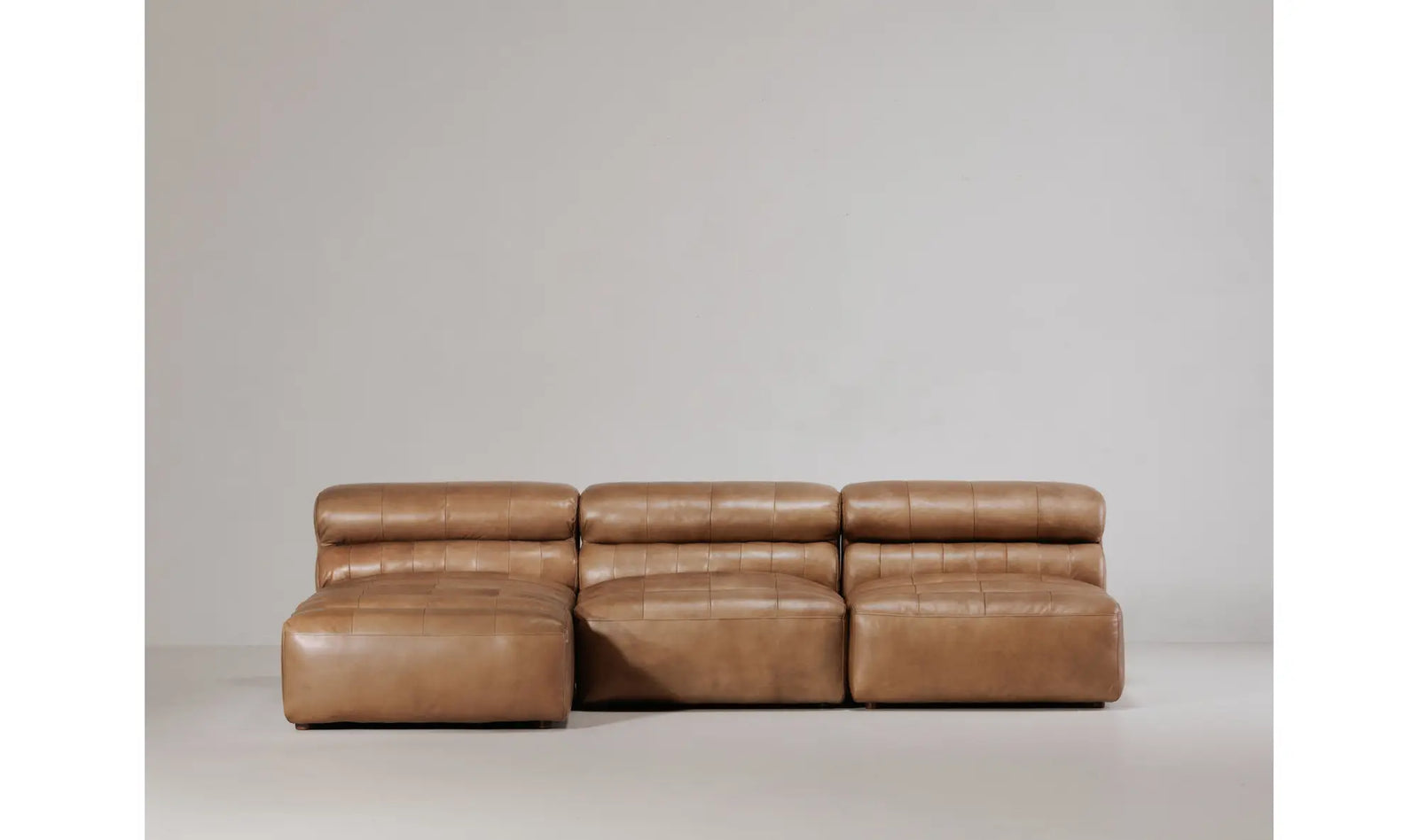 Moe's Home Collection - Ramsay Leather Chaise Tan - QN-1010-40 | American Home Furniture