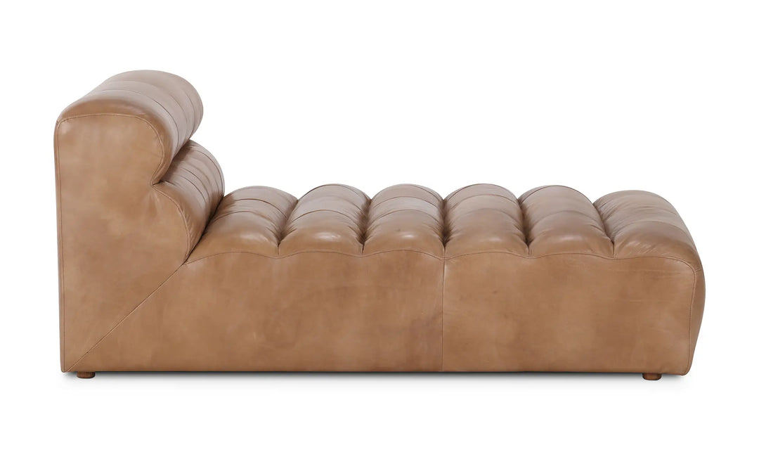 Moe's Home Collection - Ramsay Leather Chaise Tan - QN-1010-40 | American Home Furniture