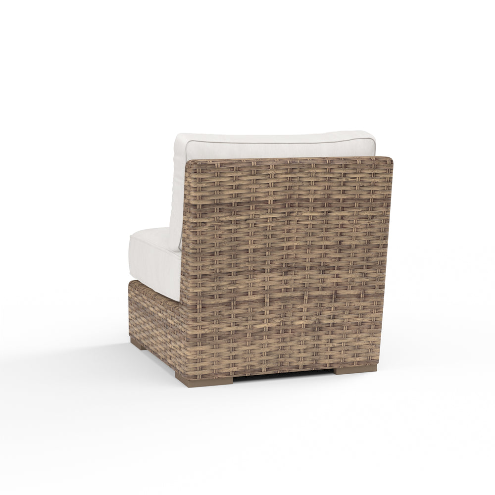 American Home Furniture | Sunset West - Havana Armless Club in Canvas Flax w/ Self Welt