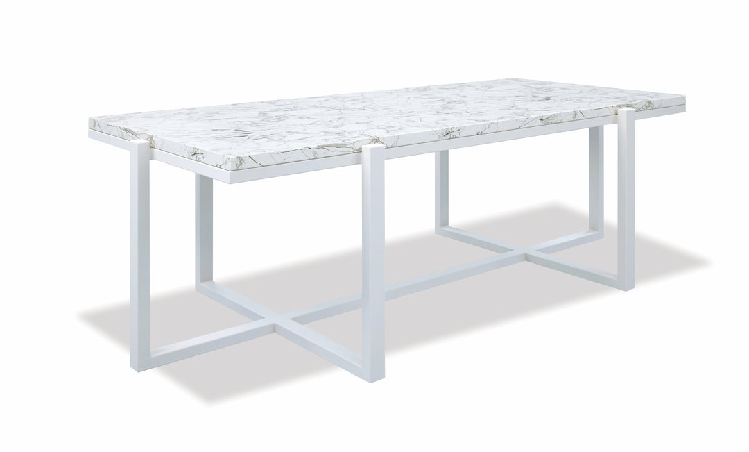 American Home Furniture | Sunset West - Rectangle Coffee Table, Front Finish with Carrara Marble Top