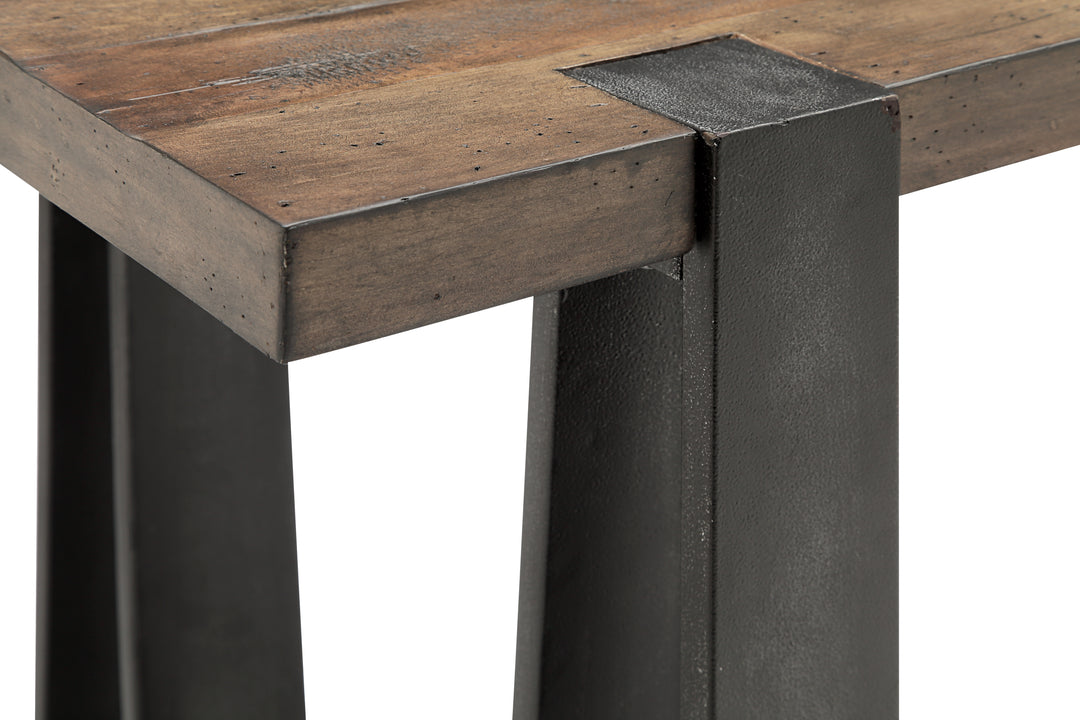 Bowden Rustic Honey And Distressed Iron Rectangular Cocktail Table - T4635-43