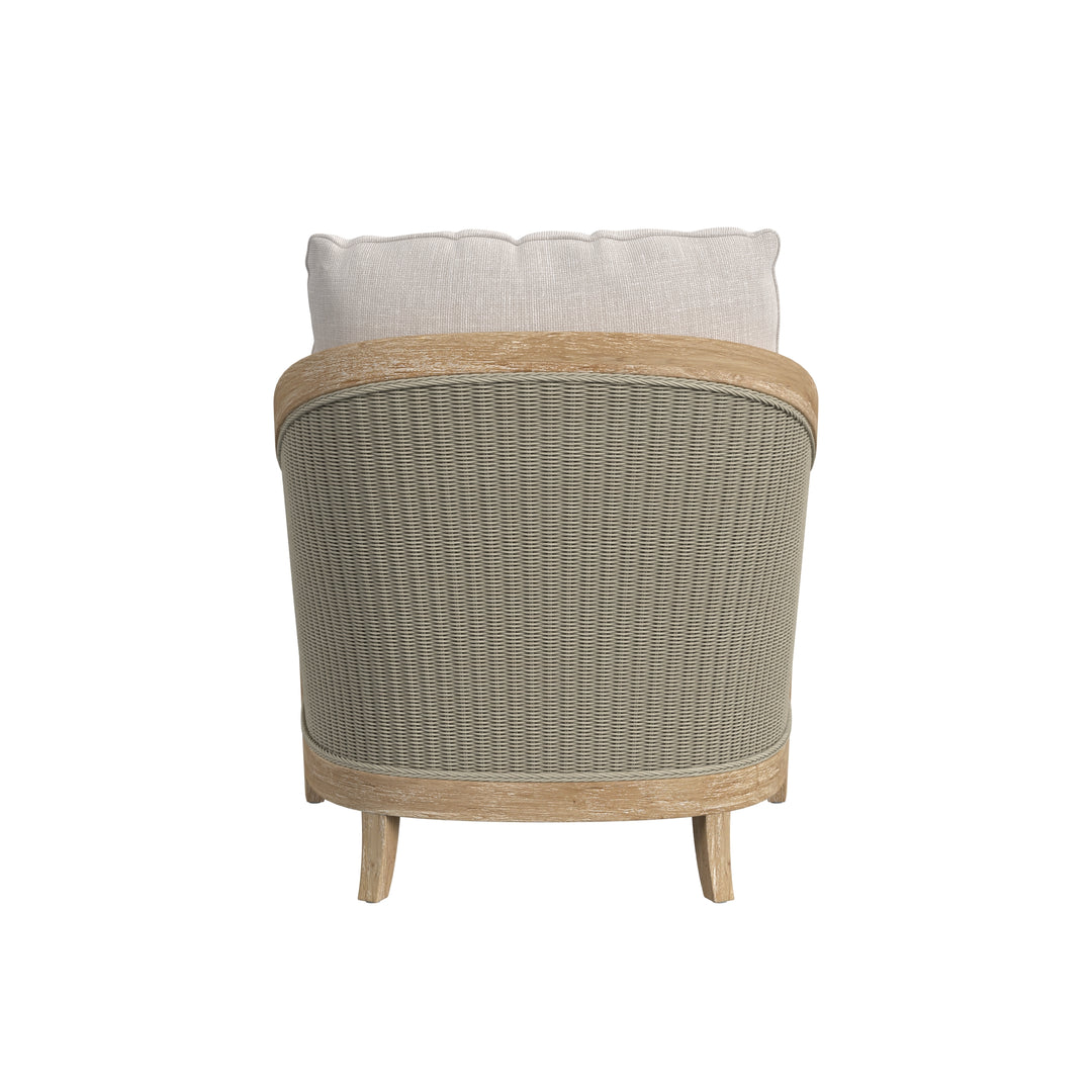 Cambria Club Chair in Canvas Canvas w/ Self Welt