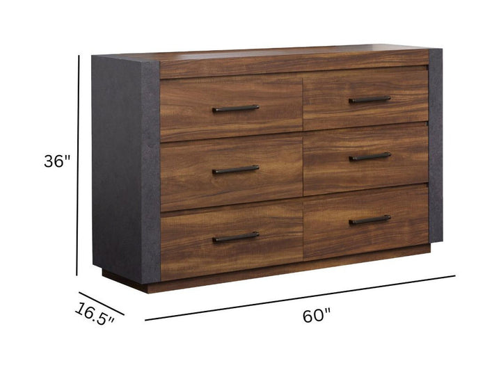 Jensen Tavern Brown Double Drawer Dresser - B6306-22