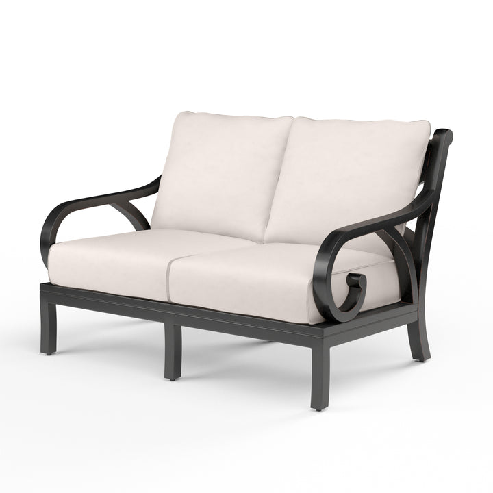 Monterey Loveseat in Canvas Natural w/ Self Welt