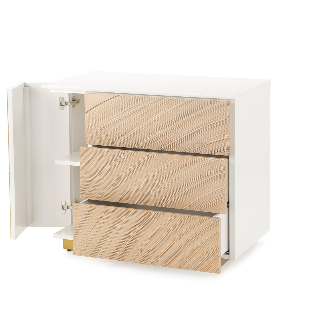 Province Three-Drawer Chest, Left