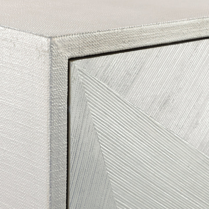 Vertex Four-Door Sideboard, Silver