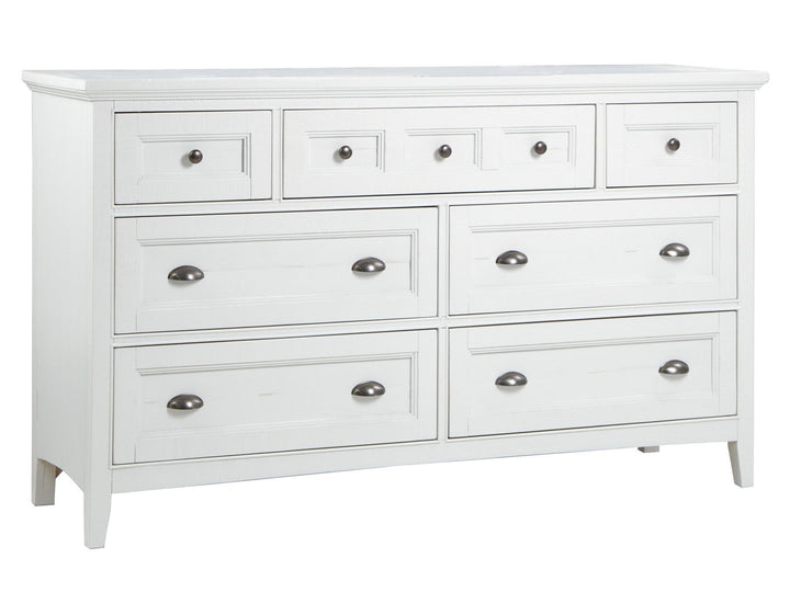 Heron Cove Chalk White And Dovetail Grey Drawer Dresser - B4400-20
