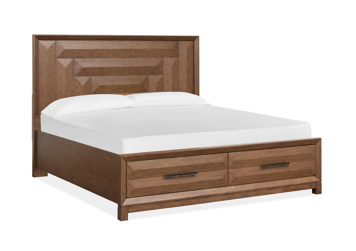 Callisto Bourbon Brown King Panel Storage Bed - B6396-64A