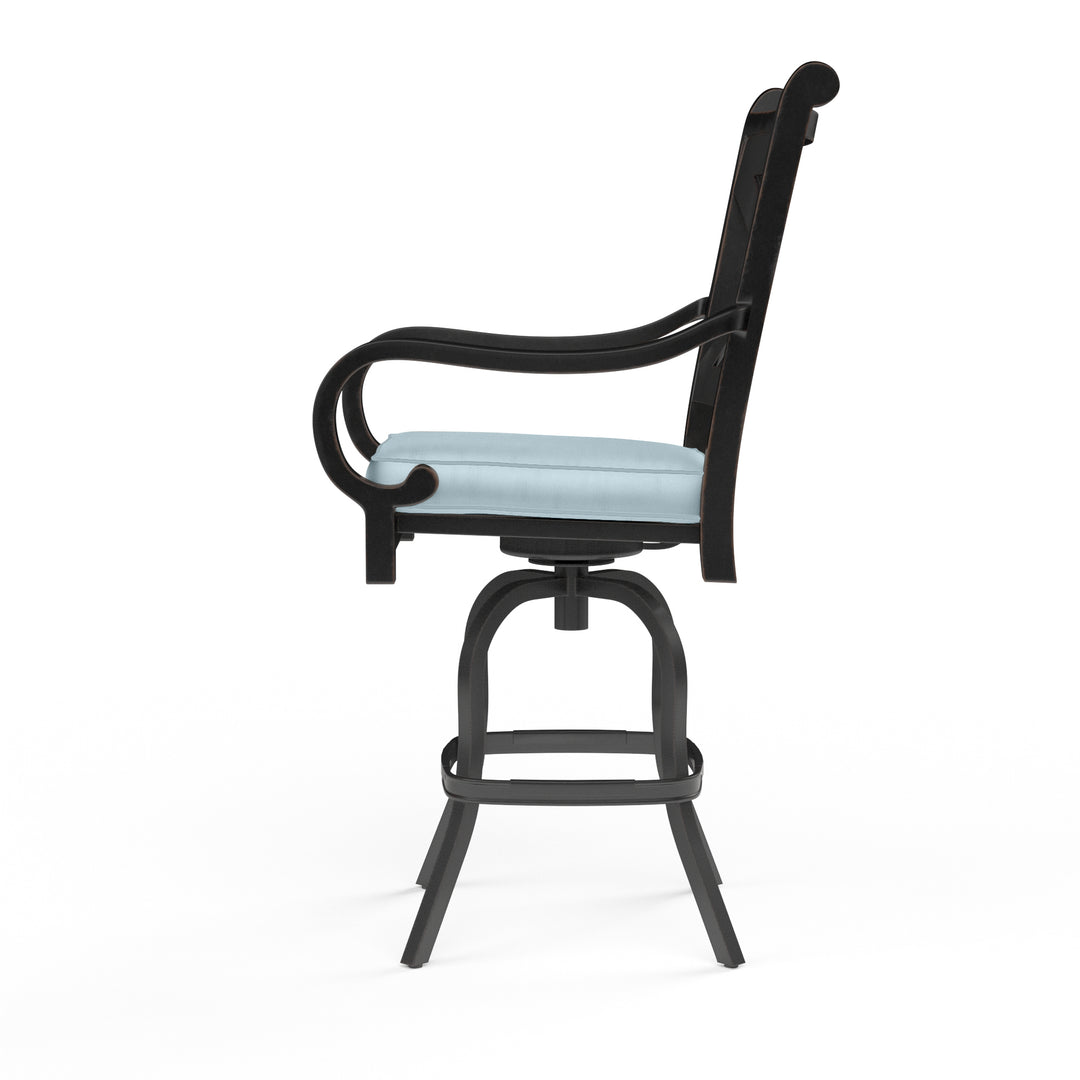 Monterey Barstool in Canvas Skyline w/ Self Welt