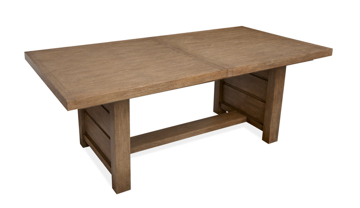 Plum Creek Sierra Brown Extendable Trestle Dining Table - D5768-21