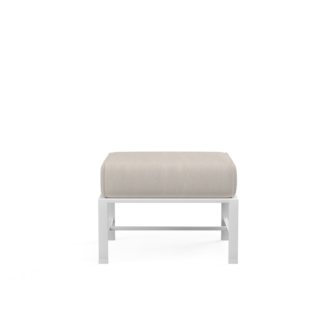 American Home Furniture | Sunset West - Bristol Ottoman in Canvas Flax w/ Self Welt