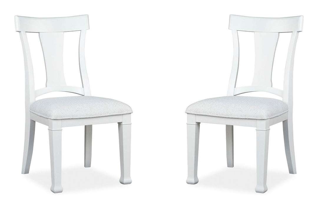 Kingston Whisper White And Cerused Nutmeg Upholstered Side Chair - Set of 2 - D6407-62